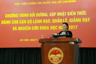 Chủ tịch Quốc hội Nguyễn Thị Kim Ngân nói chuyện Chuyên đề “Hiến pháp 2013 và xây dựng nhà nước pháp quyền xã hội chủ nghĩa